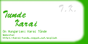 tunde karai business card