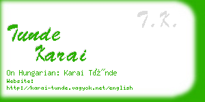 tunde karai business card